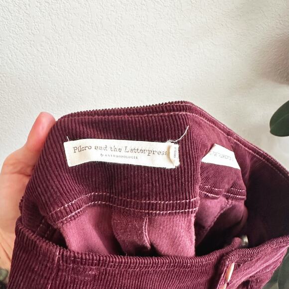 Anthropologie Pilcro High Rise Trouser Boot-Cut Pants Size 32 Corduroy Retro - Picture 6 of 9